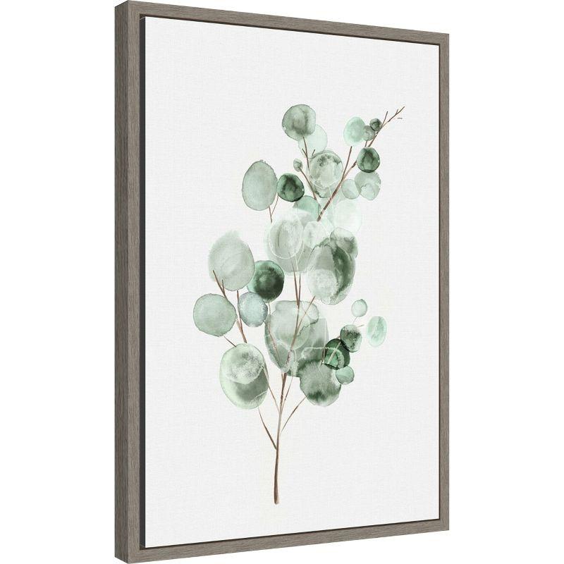 Amanti Art Tender Sprout II (Eucalyptus) by Eva Watts Canvas Wall Art Print Framed 16 x 23-in.