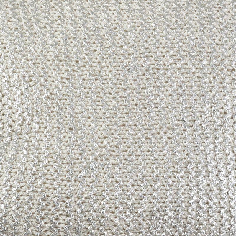 Down Filled Knitted Design Throw Pillow Ivory - Saro Lifestyle