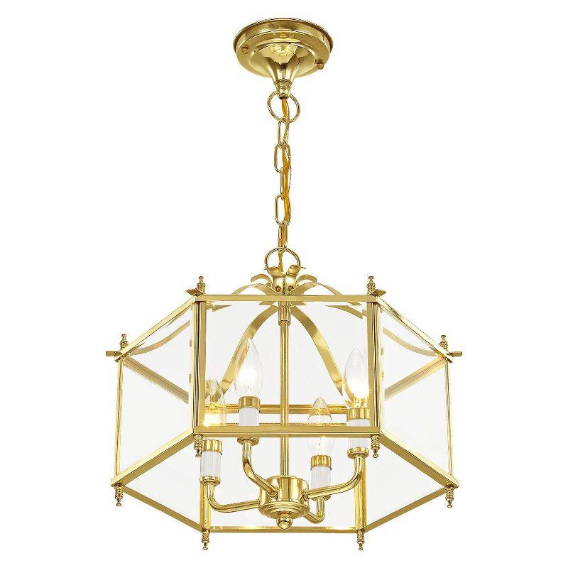 Livex Lighting Livingston 4 - Light Pendant in  Polished Brass