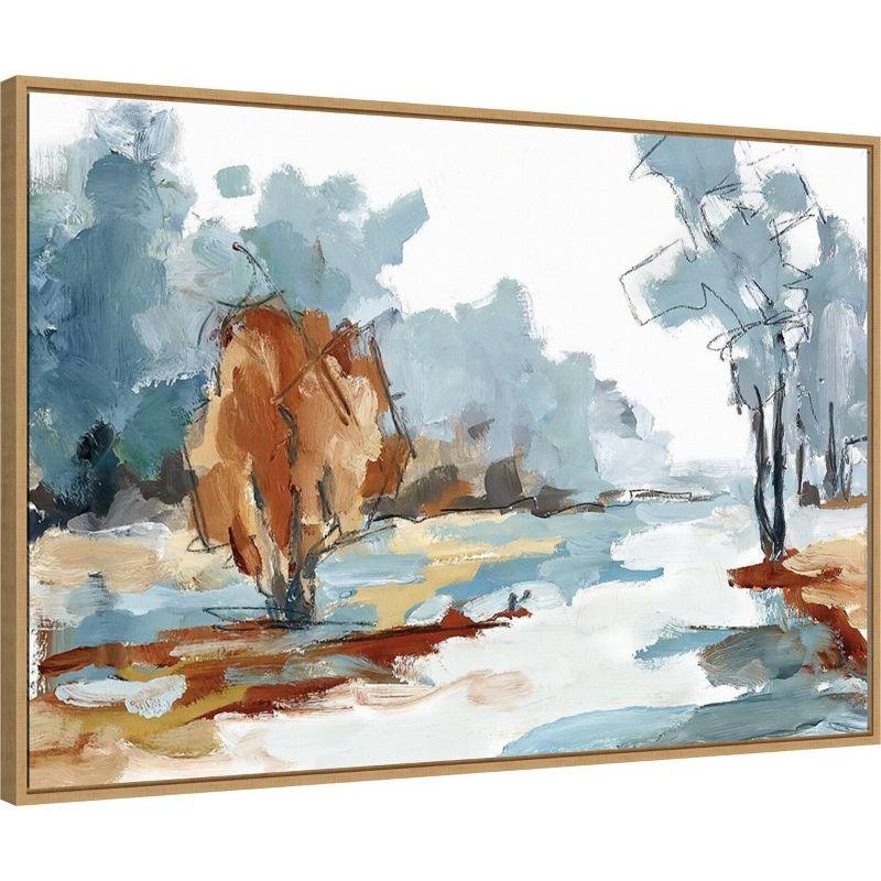 33" x 23" Backroads VI by Jacqueline Ellens: Amanti Art Framed Canvas - Modern Decor Style