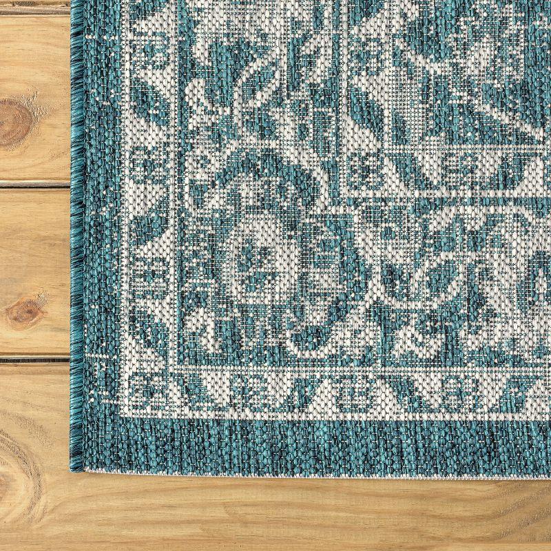 Palazzo Vine and Border Textured Weave Indoor/Outdoor Area Rug  - JONATHAN Y