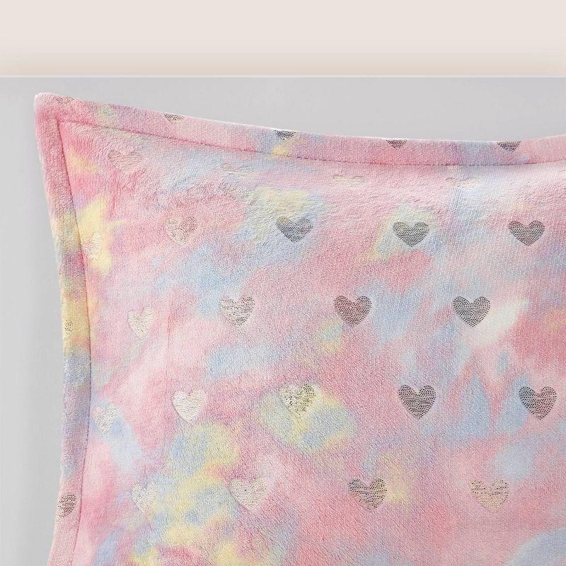 Mi Zone Rosalie Metallic Printed Plush Comforter Set