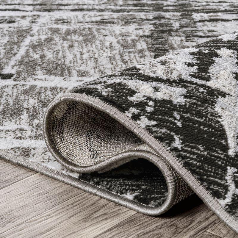 JONATHAN Y Slant Modern Abstract Black/Gray 3 ft. x 5 ft. Area Rug