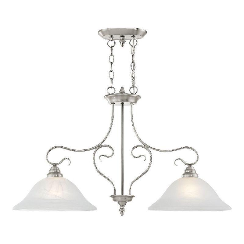 Livex Lighting Coronado 2 - Light Island Pendant Light in  Brushed Nickel