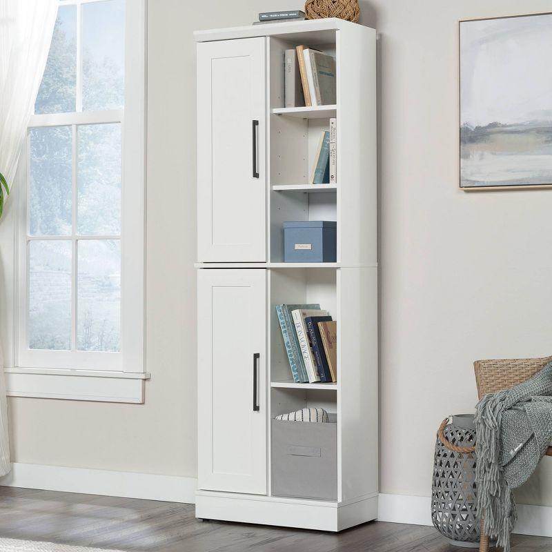 Soft White Adjustable Shelves 2-Door Storage Cabinet