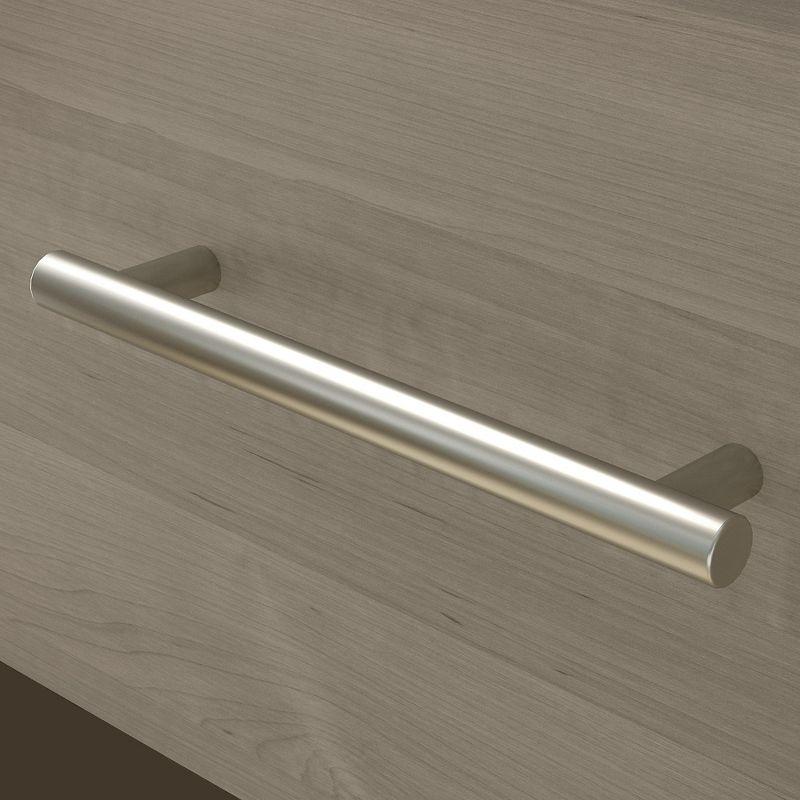 Bush Furniture Somerset Nightstand In Ash Gray: Contemporary Design with Satin Nickel Hardware