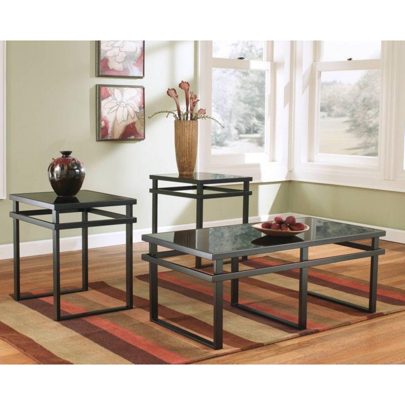 Set of 3 Laney Side Tables Black/Gray - Signature Design by Ashley