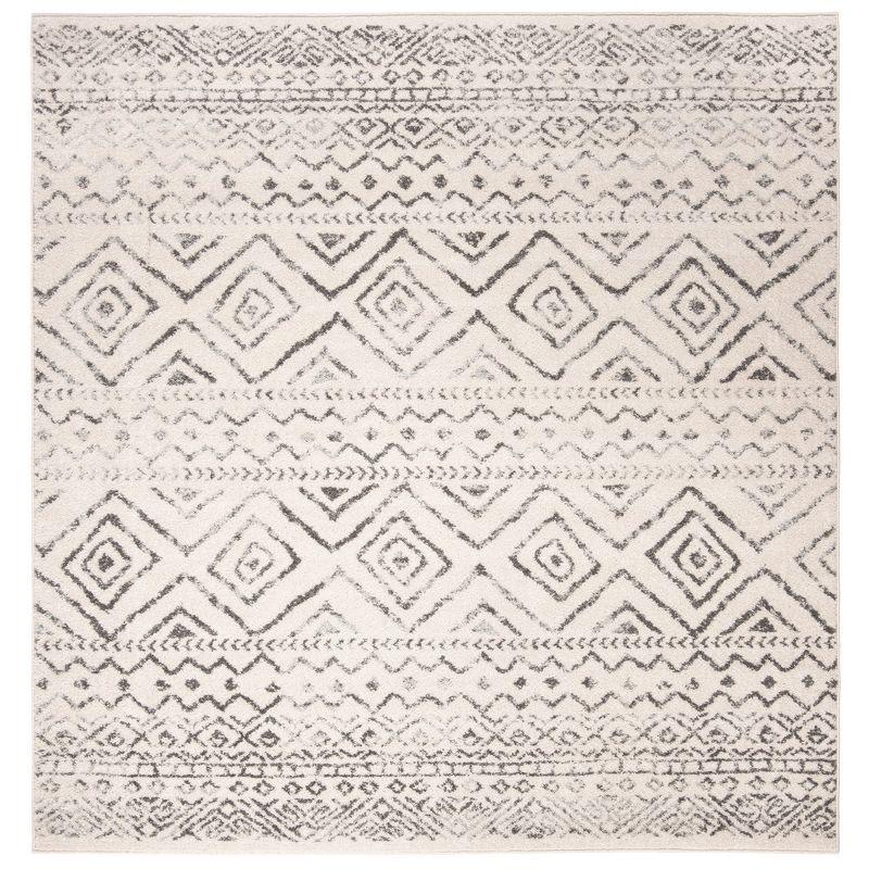 Tulum TUL267 Power Loomed Area Rug - Ivory/Grey - 9'x9' - Safavieh.