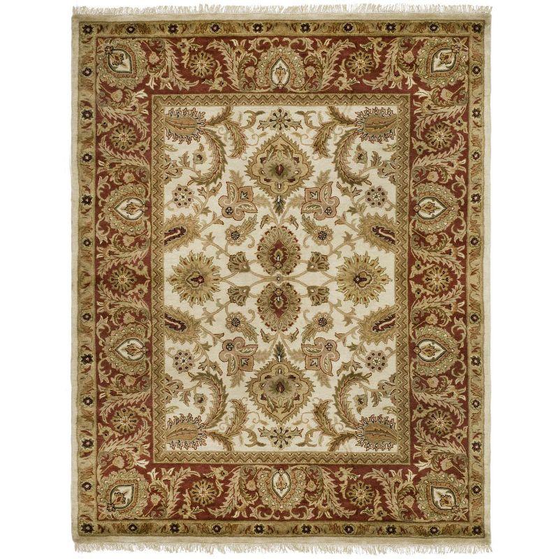 Classic CL244D Hand Tufted Area Rug - Ivory/Red - 8'3"x11' - Safavieh..
