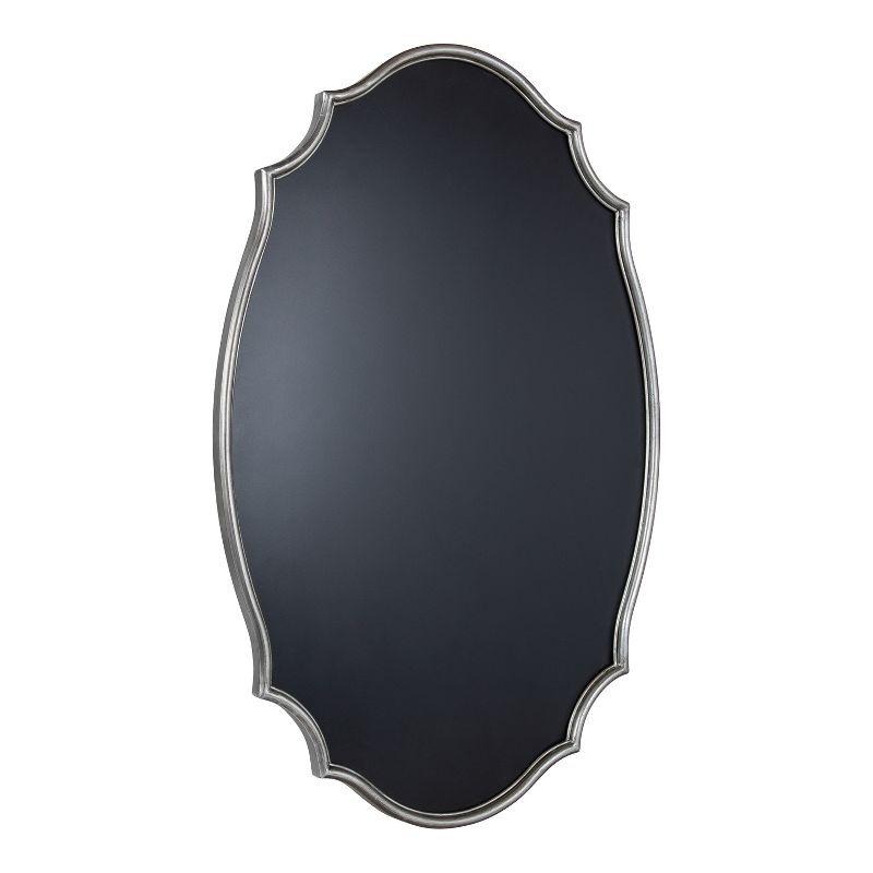 Leanna Silver Scalloped Magnetic Framed Chalkboard