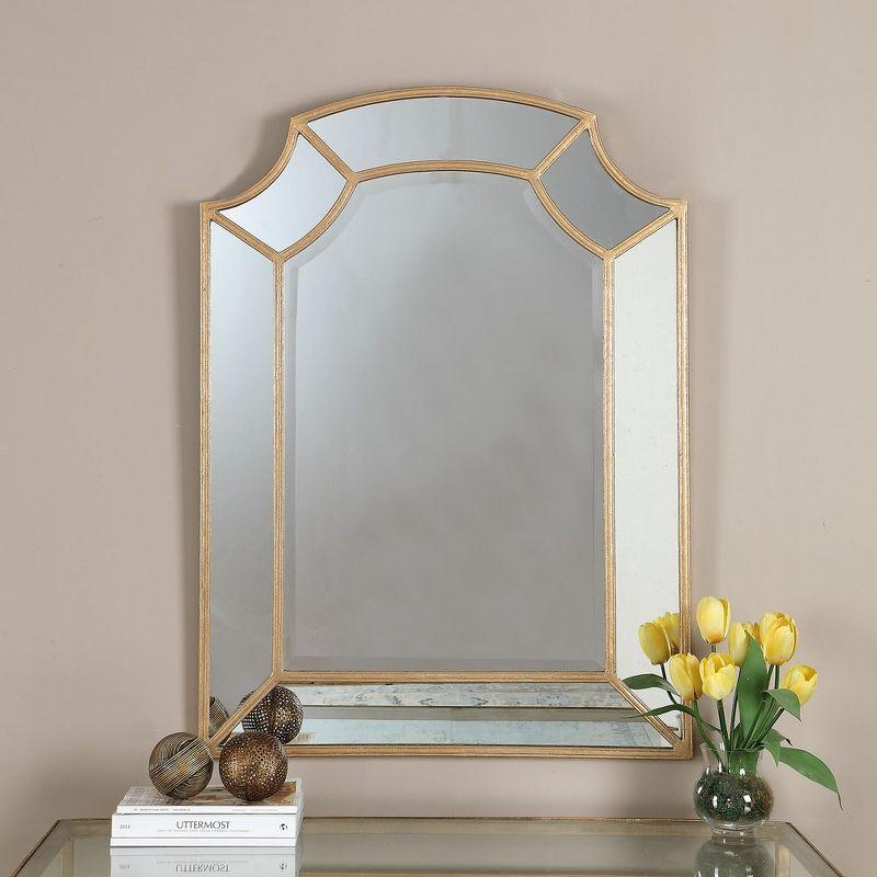 Francoli Gold Arch Mirror with Scooped Corners