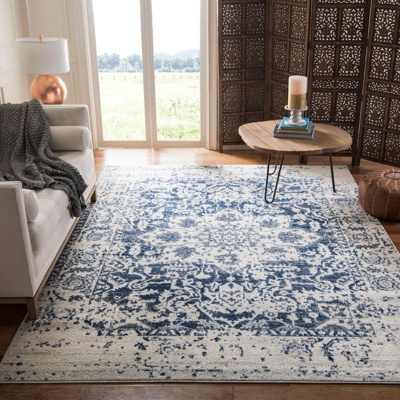 Madison MAD603 Power Loomed Indoor Area Rug - Cream/Navy - 8'x10' - Safavieh