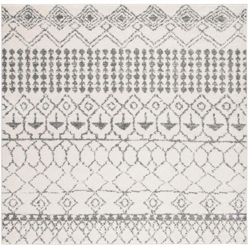 Tulum TUL229 Power Loomed Area Rug - Ivory/Grey - 9'x9' - Safavieh.