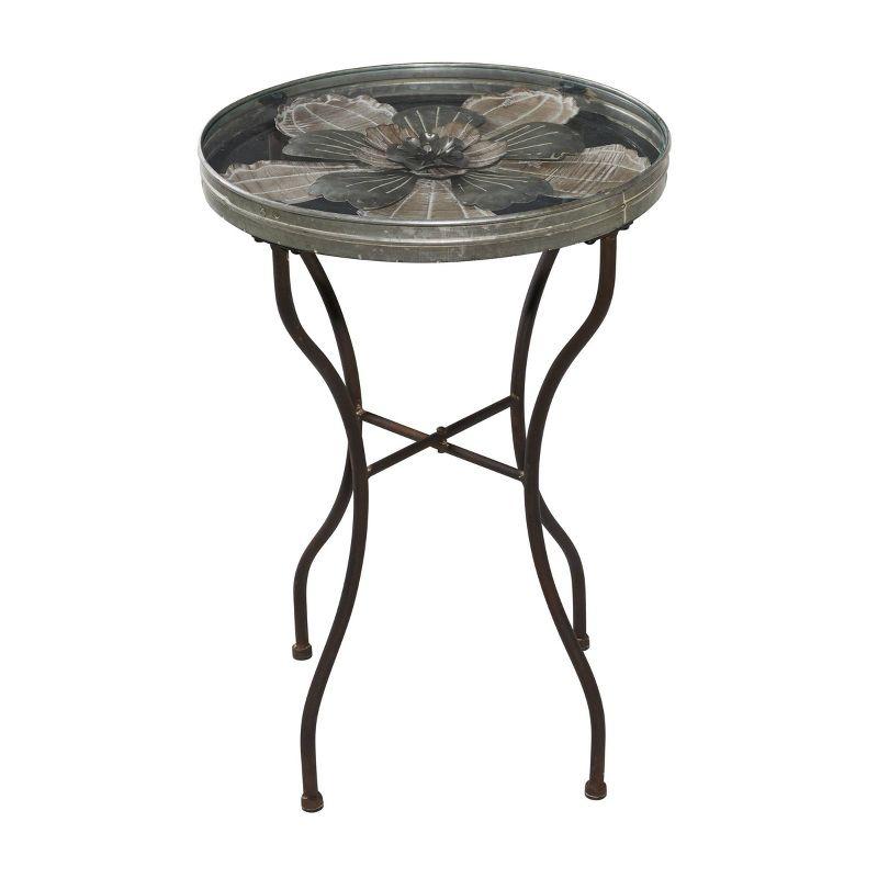 Farmhouse Metal Coffee Table Silver - Olivia & May