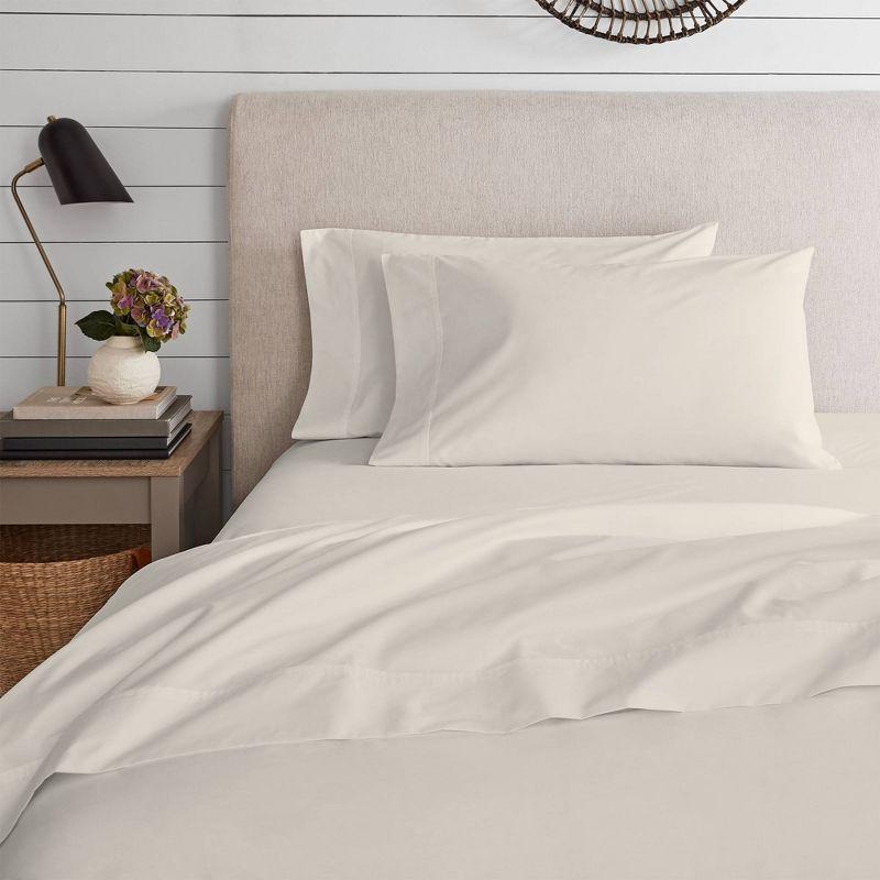 300 Thread Count Organic Cotton Brushed Percale Sheet Set - Purity Home