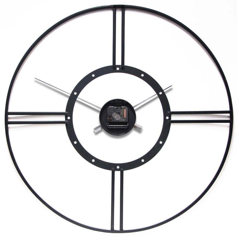 Astro 24-Inch Black Metal Modern Wall Clock