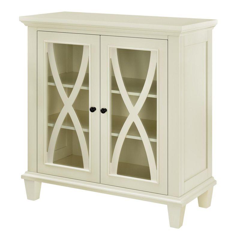 Ameriwood Home Ellington Glass Double Door Accent Cabinet with Shelves