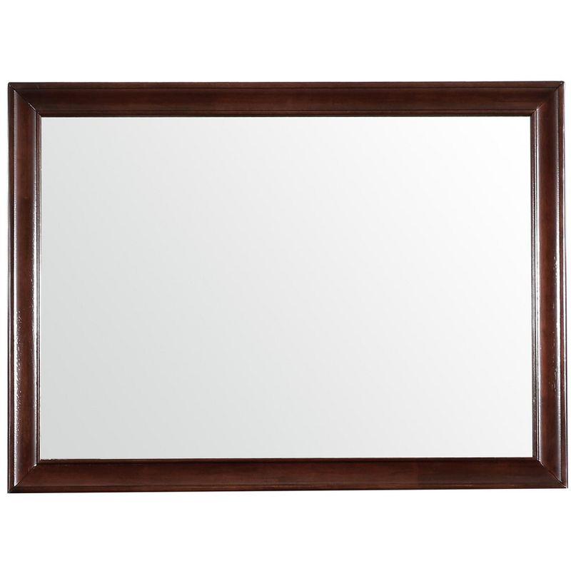 Passion Furniture LaVita 45 in. x 33 in. Modern Rectangle Framed Cappuccino Dresser Mirror