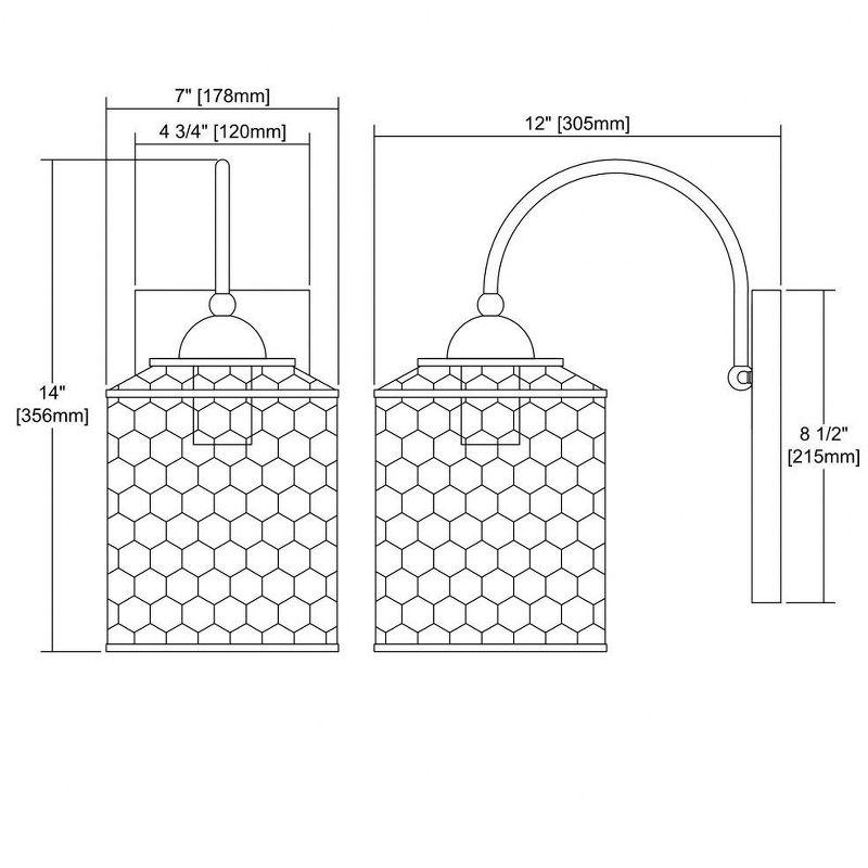 Oil Rubbed Bronze Dimmable Wall Sconce with Mesh Shade