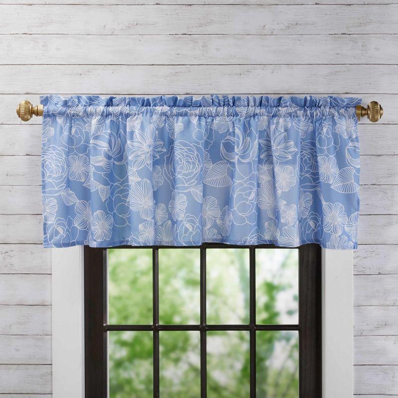 The Lakeside Collection Blue Floral Bath Collection - Valance