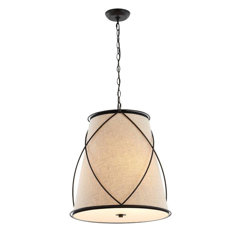 Milo 19" Rustic Farmhouse Bronze LED Pendant Light