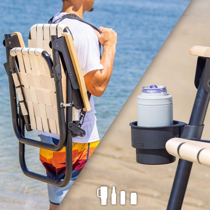 GoSports GoSports Outdoors WOVN Premium Beach & Camping Chair - Folding Backpack Chair for Adults