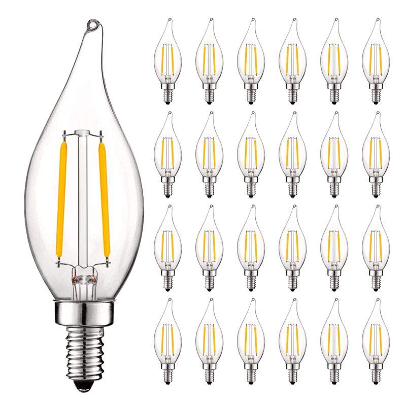 4 Watt (40 Watt Equivalent), CA11 LED, Dimmable Light Bulb, E12/Candelabra Base