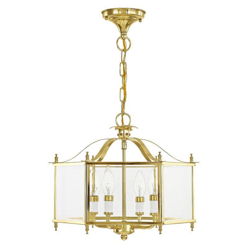 Livex Lighting Livingston 4 - Light Pendant in  Polished Brass
