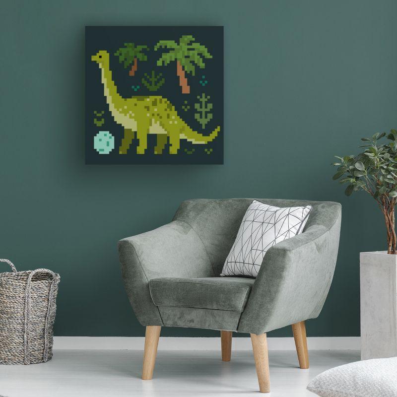 Victoria Barnes  Pixel Dinos IV Canvas Art