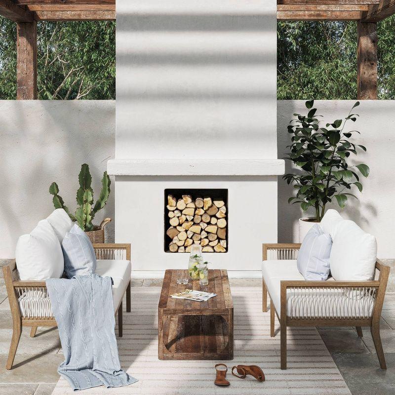 Nathan James Set of 2 Freya Outdoor Loveseat White