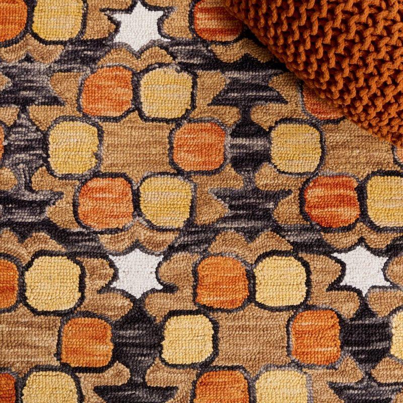 Aspen APN128 Hand Tufted Area Rug  - Light Yellow/Orange - 5' round - Safavieh.