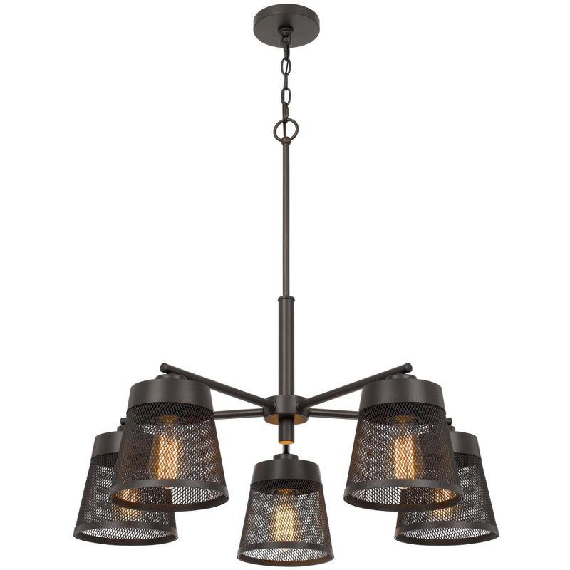 Cal Lighting 60W x 5 Hampton metal chandelier with mesh shades