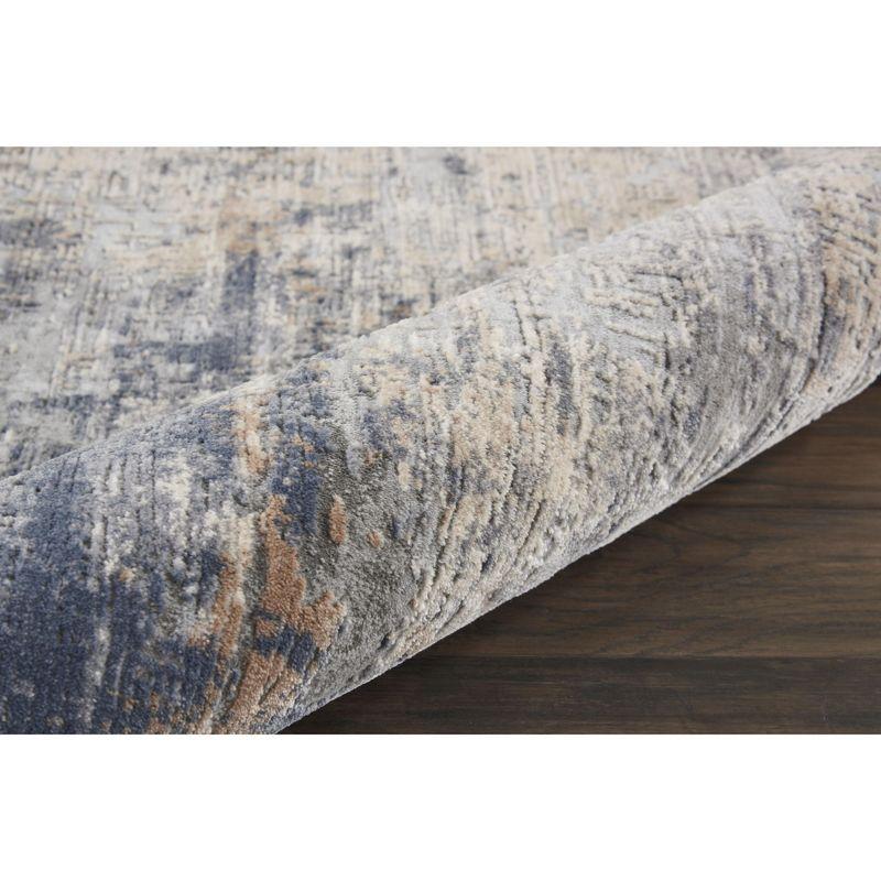 Nourison Rustic Textures Abstract Indoor Area Rug Grey/Beige 7’10” x Round