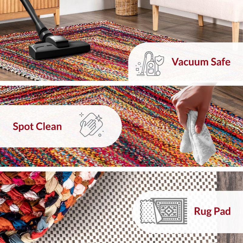Nuloom Tammara Bohemian Hand Braided Indoor Area Rug, Square 6', Multi