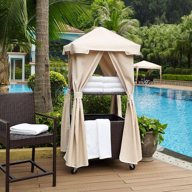 Palm Harbor Outdoor Wicker Towel Valet - Crosley