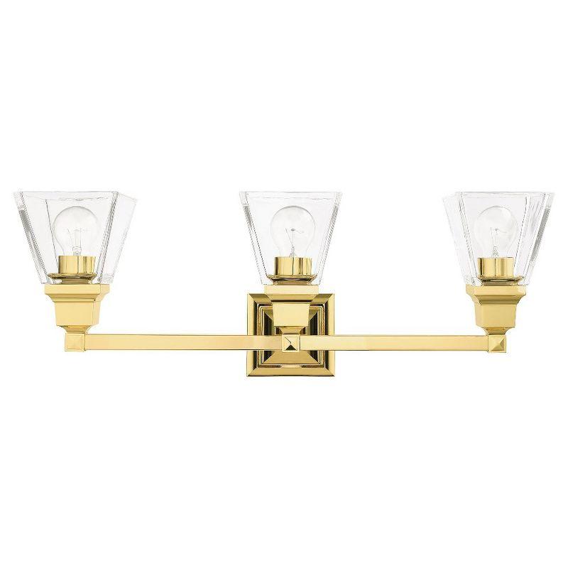 Livex Lighting Mission 3 - Light Vanity in  Polished Brass