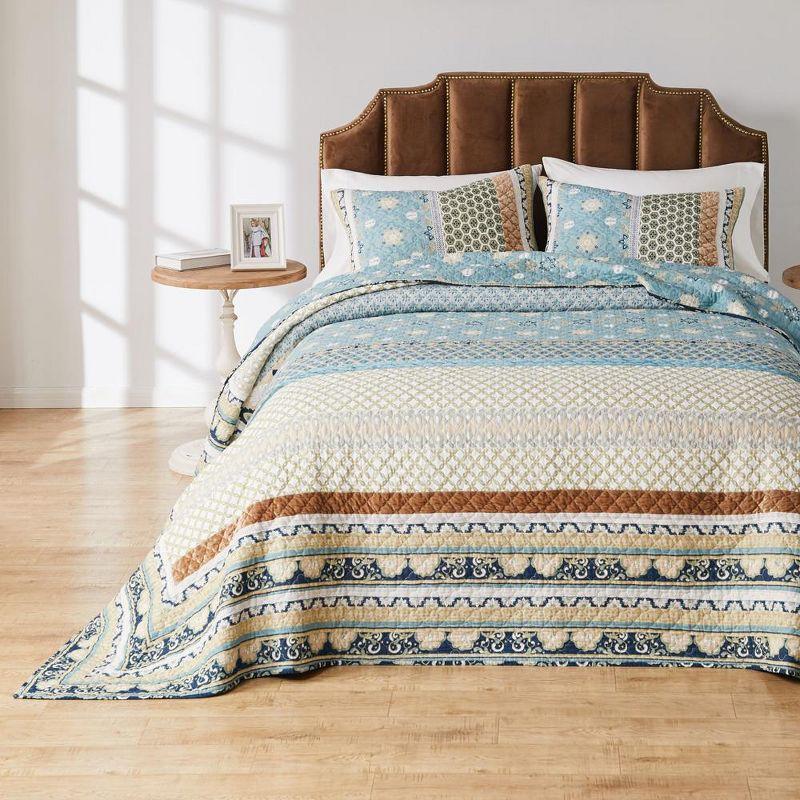 Thalia Boho Velvet Embellished Reversible Quilt Set