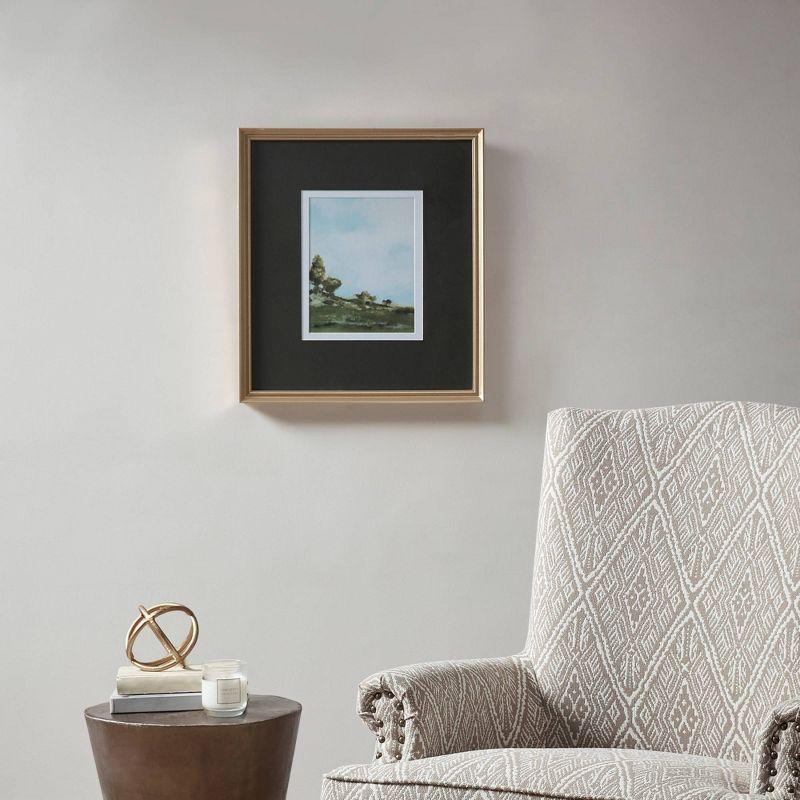 Martha Stewart Across The Plains 1 Framed Glass and Double Matted Abstract Landscape Wall Art