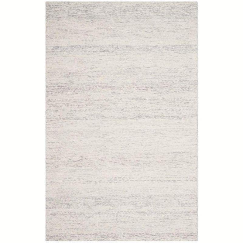 Silver Elegance 5' x 8' Hand-Knotted Wool Area Rug