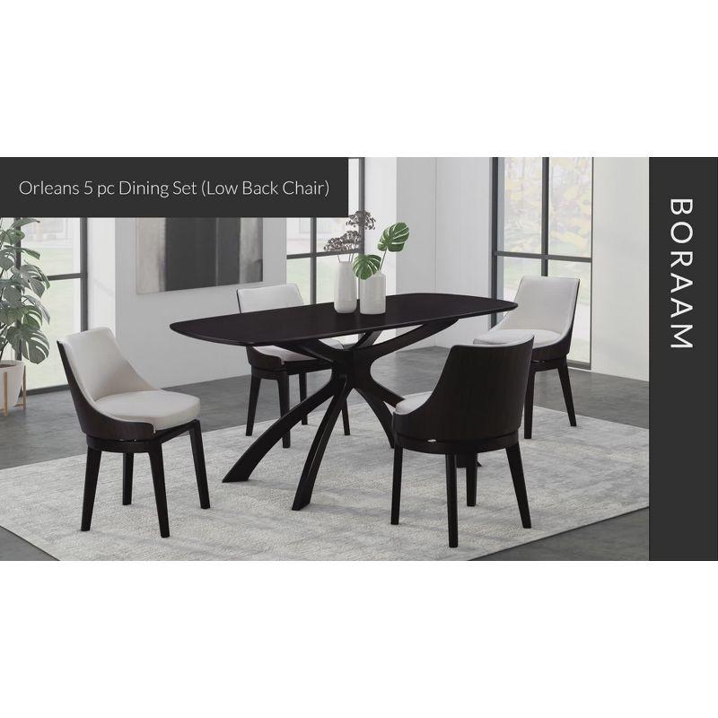 Orleans 5-Piece High Back Cream and Black Dining Set