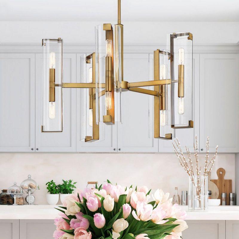 Savoy House Winfield 10 - Light Chandelier in  Warm Brass