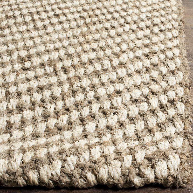 Hand-Knotted Natural Fiber Rectangular Area Rug - 6' x 9'