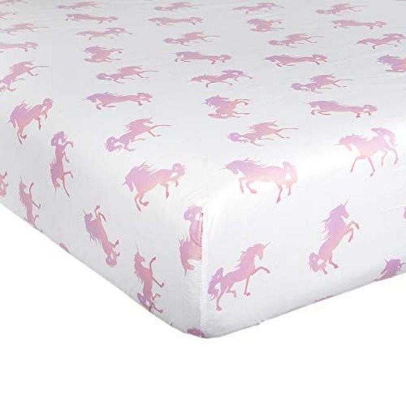 Tadpoles 4-Piece Shaded Unicorn Sheet Set | 1 Full Flat Sheet, 1 Full Fitted Sheet & 2 Queen Pillowcases