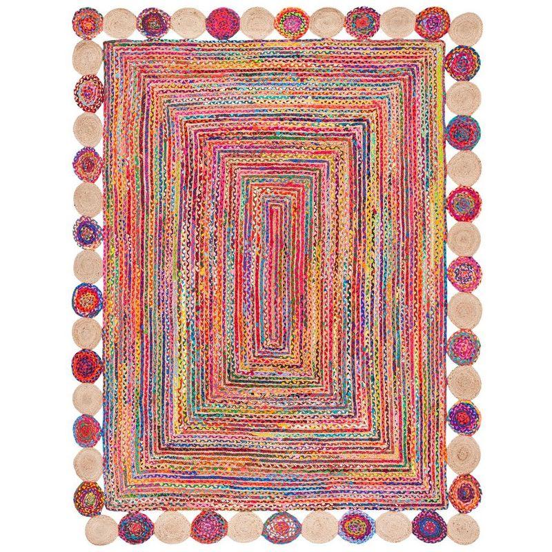 Handmade Multicolor Wool and Cotton Rectangular 8' x 10' Area Rug