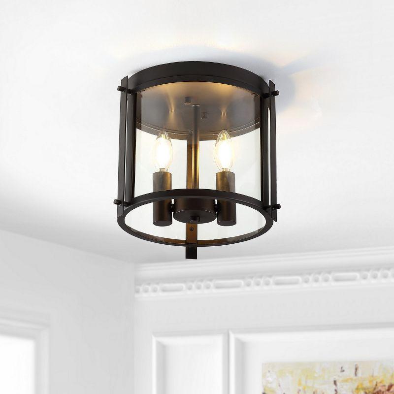 Binsor 3 Light 12" Pendant - Oil Rubbed Bronze/Clear - Safavieh.