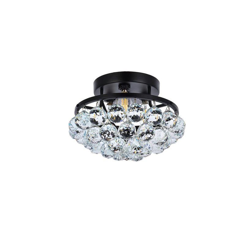 Elegant Lighting Corona 10 inch black flush mount