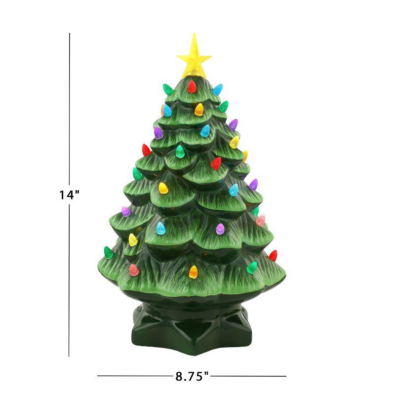 Mr. Christmas Medium 14" Nostalgic Ceramic Led Christmas Tree