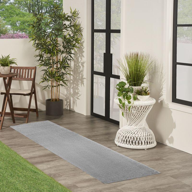 Silver Grey Essentials 26''x4.75'' Reversible Outdoor Rug