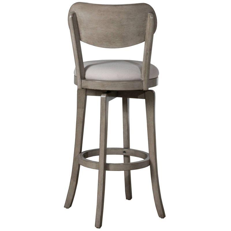 Aged Gray 36" Wood Swivel Counter Stool with Plush Seat