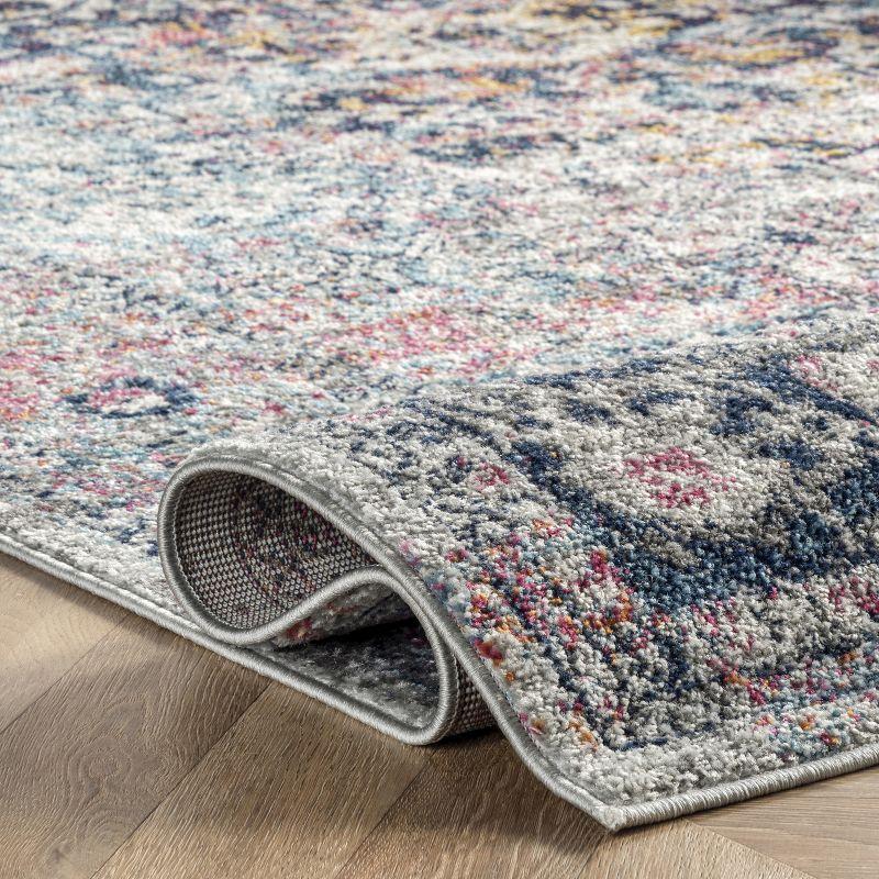 Nuloom Lilah Medallion 2x6 Runner Indoor Area Rug for Living Room Bedroom Dining Room Entryway Hallway Kitchen, Blue/Multicolor